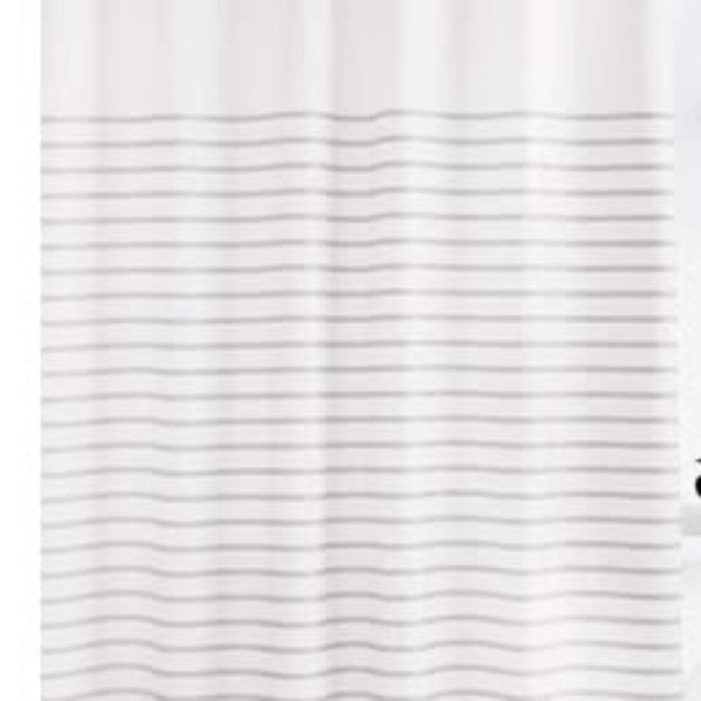 Kate Spade Grey Striped Shower Curtain